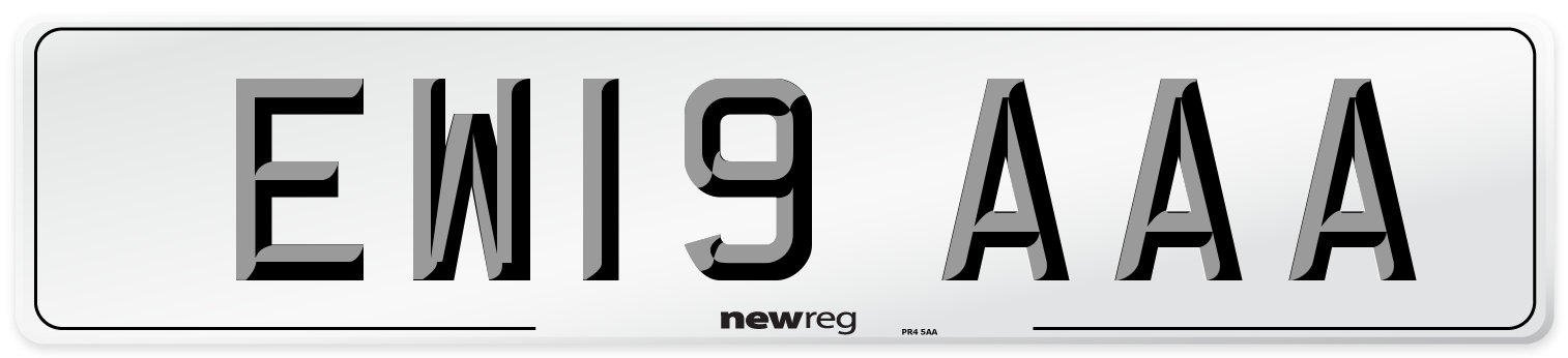 EW19 AAA Number Plate from New Reg